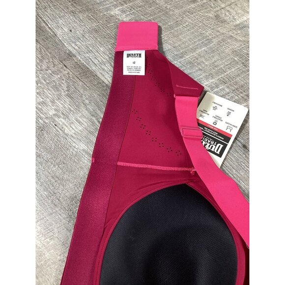 Duluth Trading Womens High Impact Sports Bra Size 12 Pink Adjustable NWT - Picture 5 of 8